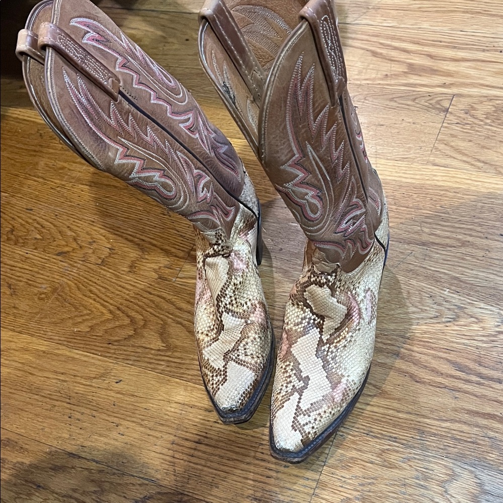 Brown and Tan Western Boots